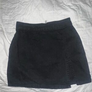 Lioness Black Denim Skirt